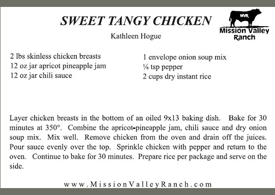 Sweet Tangy Chicken